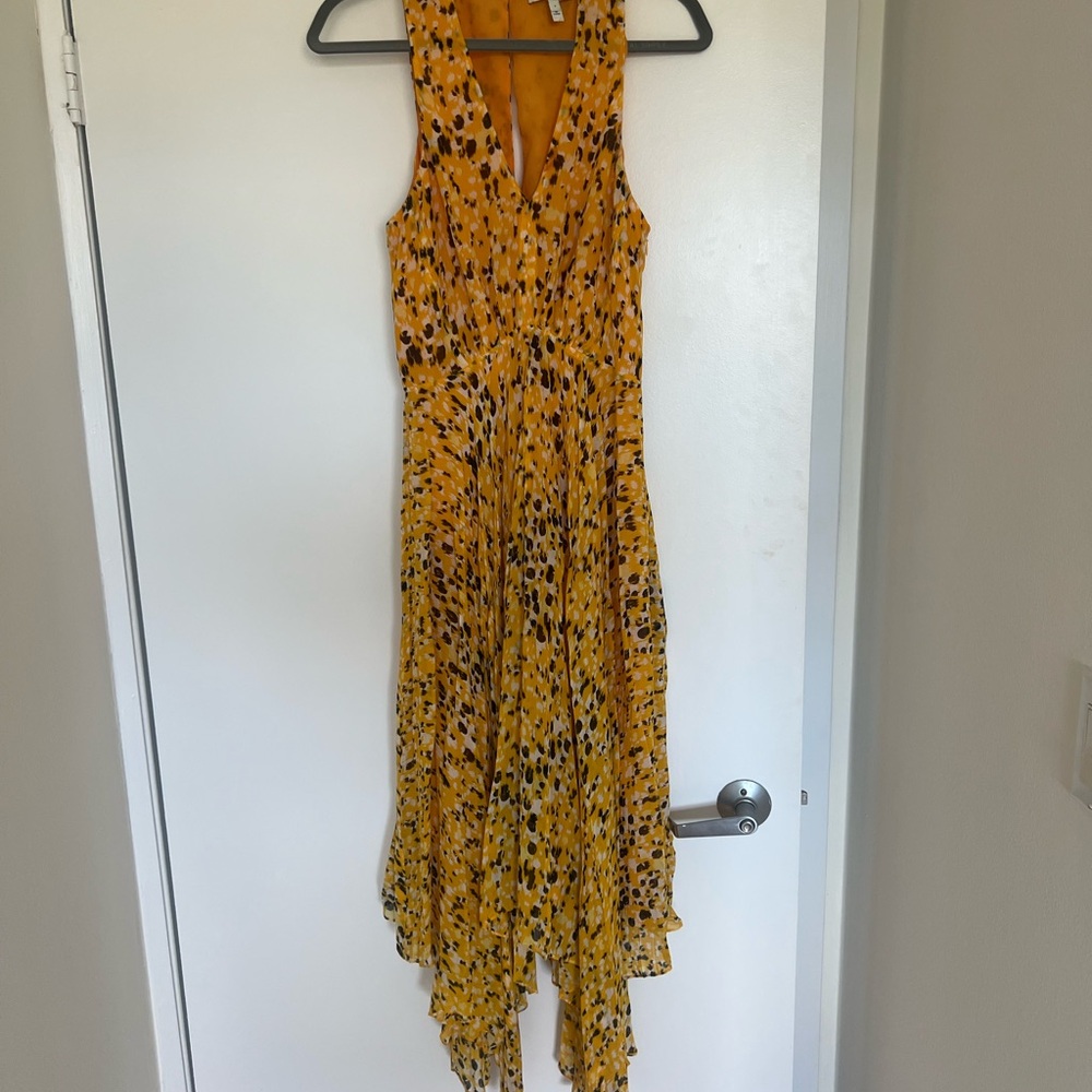 Derek Lam Asymmetrical Yellow and Black Dress
